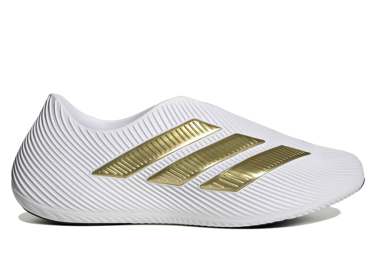 adidas gazelle silver green womens Adidas Purechill Slides in White / Gold Metallic – Oneness Boutique