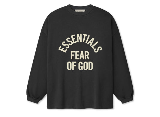 Fear of God Essentials Campus 90's Long Sleeve Tee 'Faded Black'