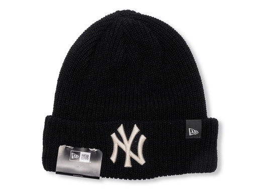 New Era MLB Black Cashmere Knit New York Yankees Beanie