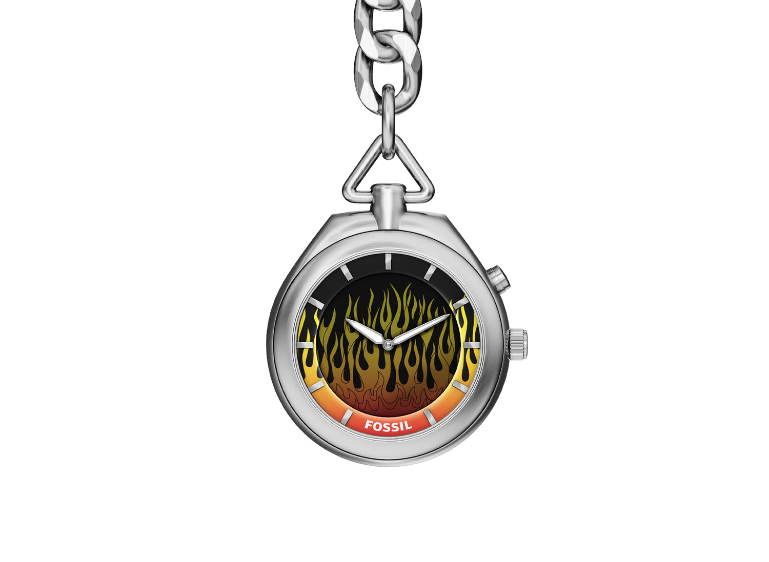 Fossil Big Tic Orange Flame Pocket Watch – Oneness Boutique