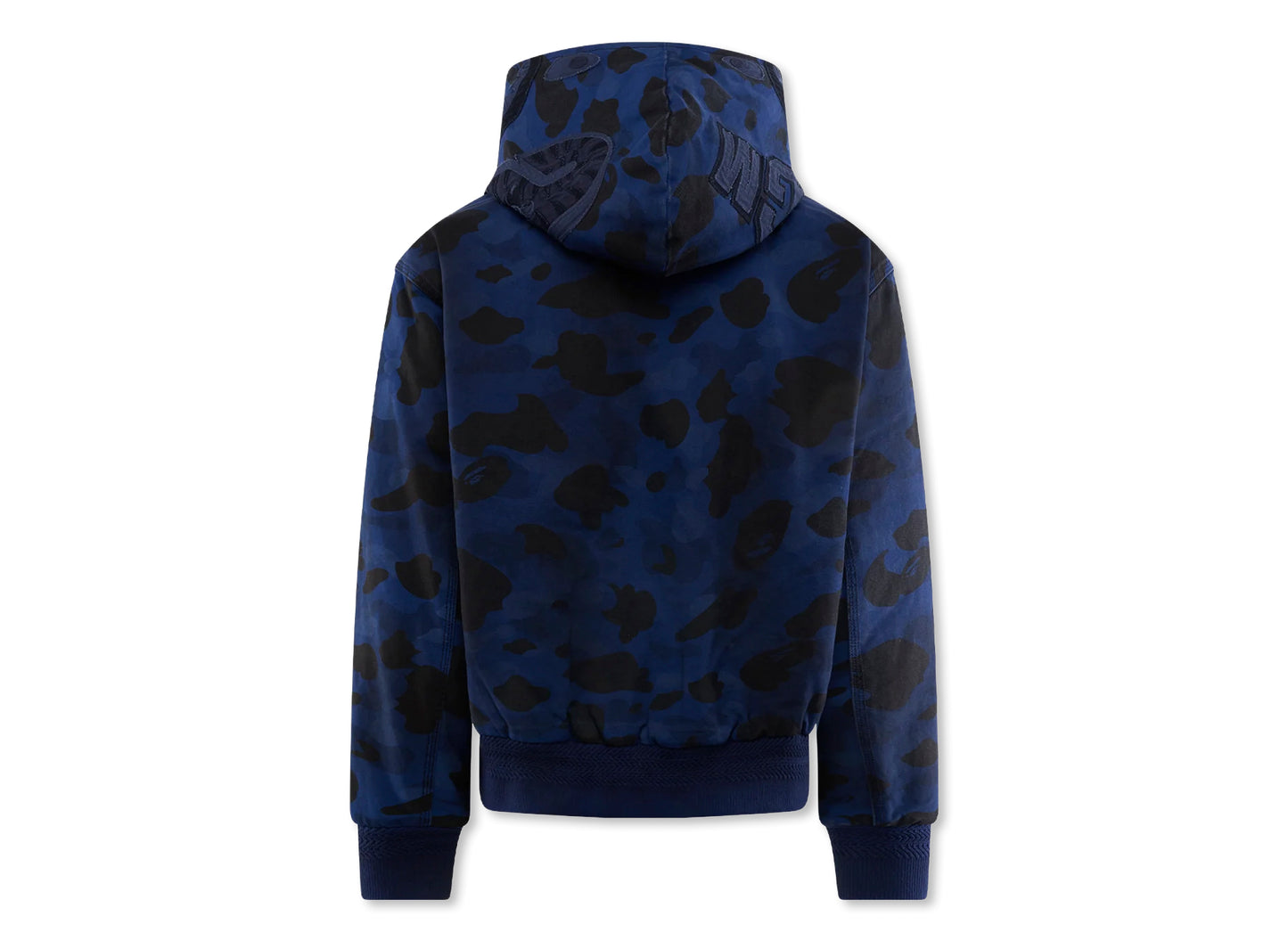 A Bathing Ape Solid 1st Camo Reversible Shark Zip Heavy Jacket in Charcoal