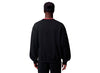 Jordan Brooklyn Fleece Crewneck Sweatshirt in Black / Infrared 23