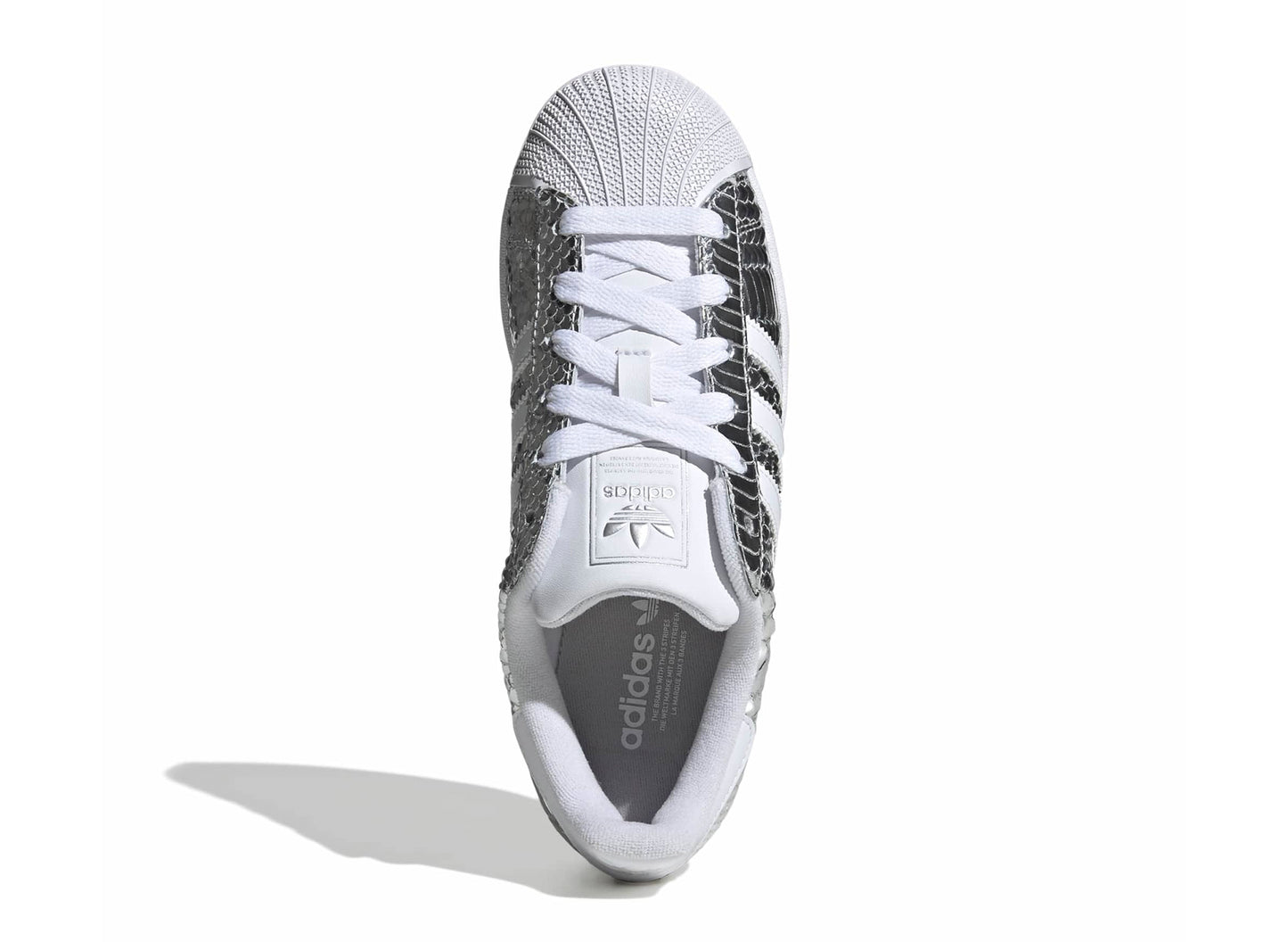 Women's Adidas Superstar II in Silver Metallic / White