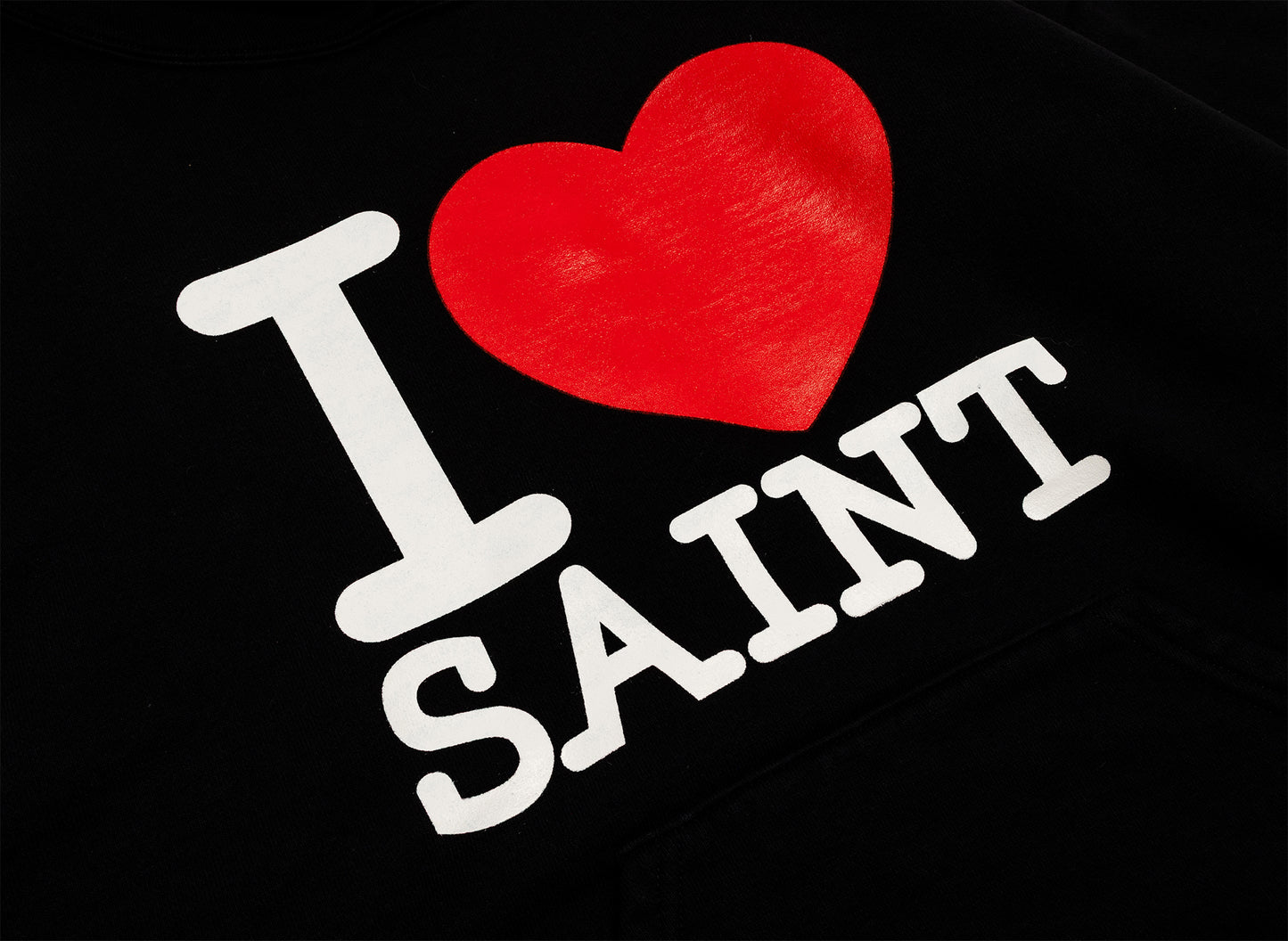 Saint Michael 'I Love Saint' Hoodie in Black