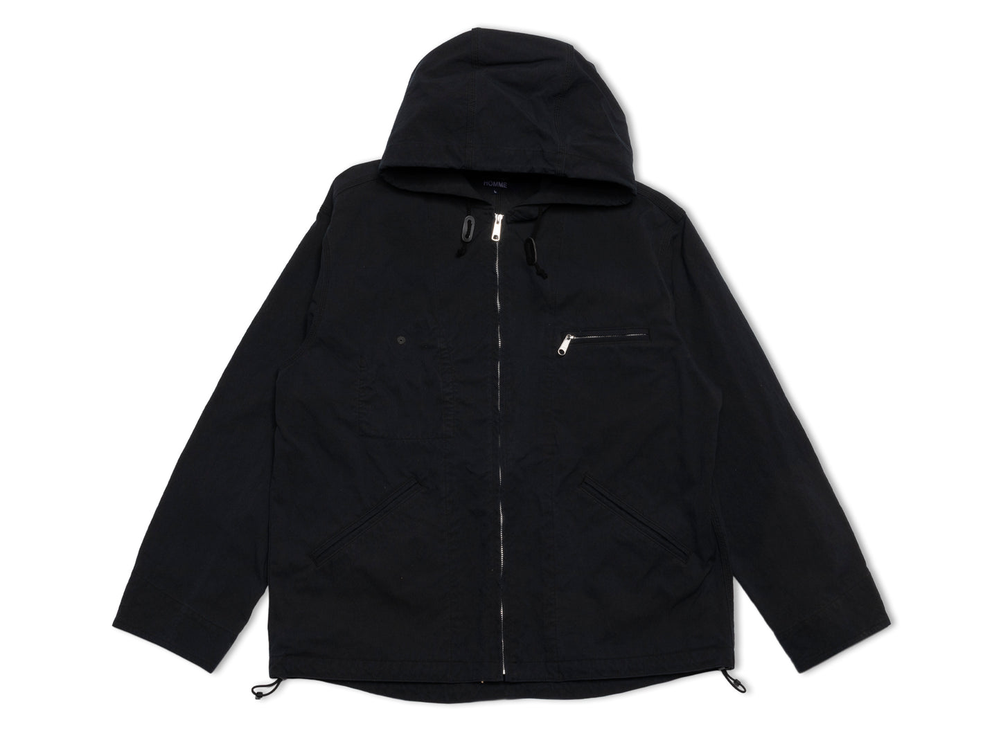 Comme des Garçons HOMME Hooded Workwear Jacket in Black