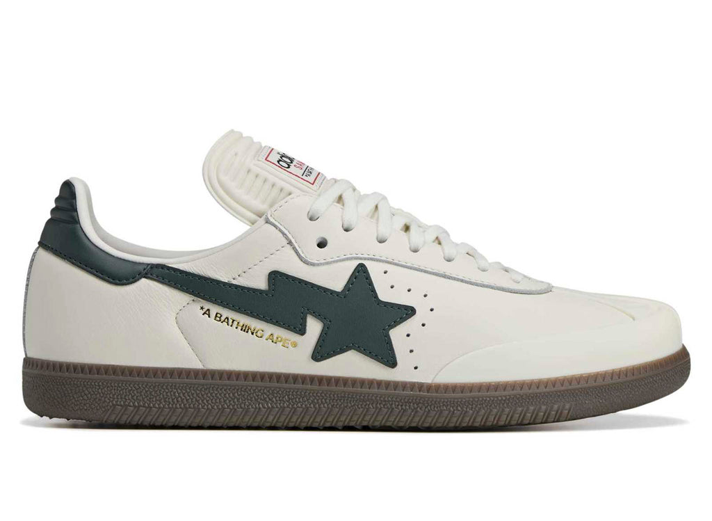 Adidas Samba BAPE in Off White / Shadow Green