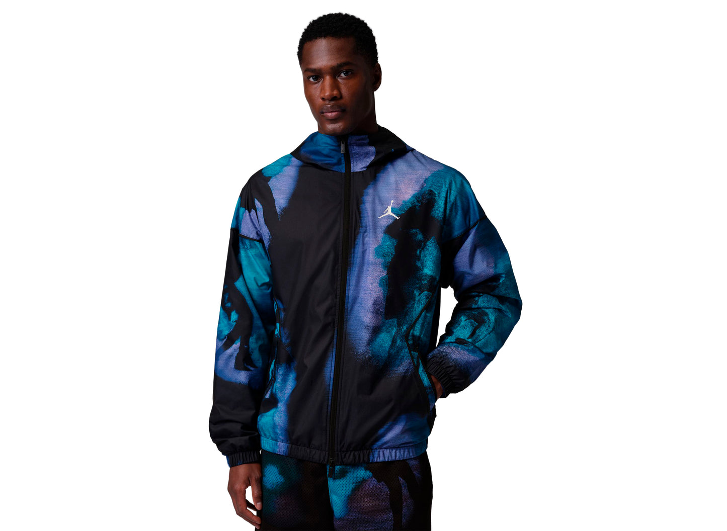 Jordan Brooklyn Dream Dunk Draft Jacket in Black / White