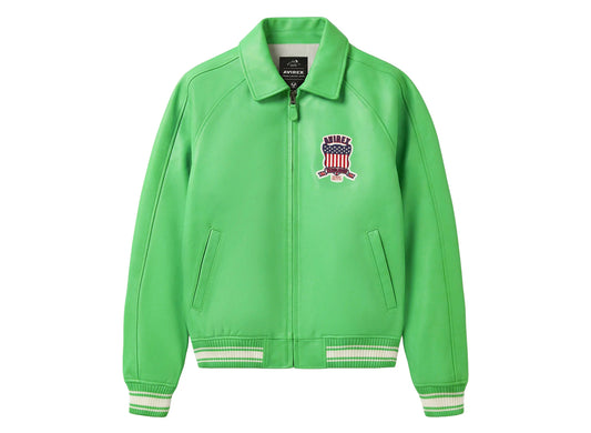 Avirex Fashion Icon Jacket in Lime Green