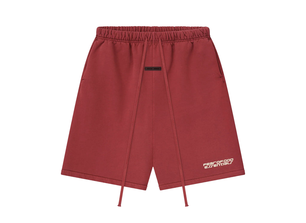 Fear of God Essentials Relaxed Sweatshort 'Crimson'