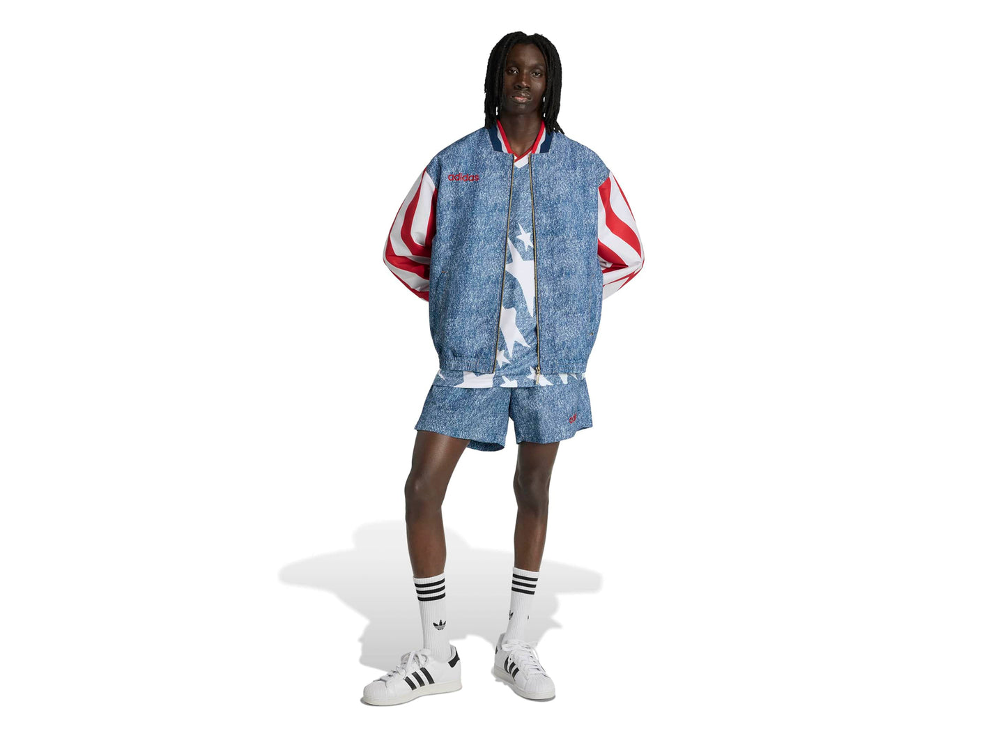 Adidas Denim Graphic Track Top – Oneness Boutique