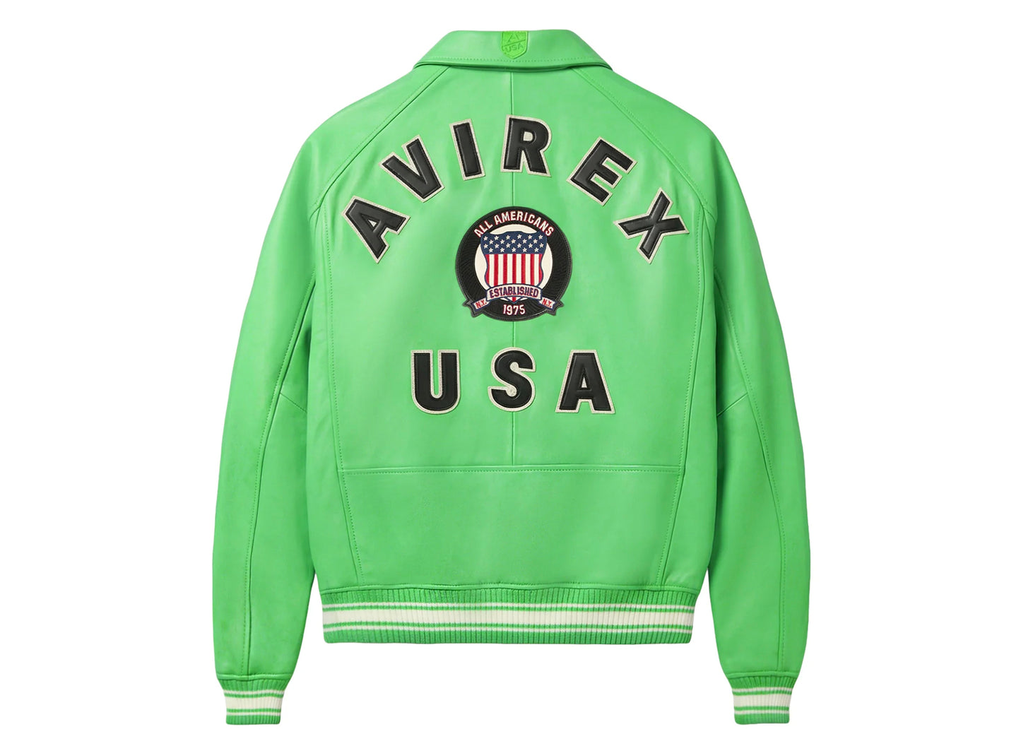 Avirex Fashion Icon Jacket in Lime Green
