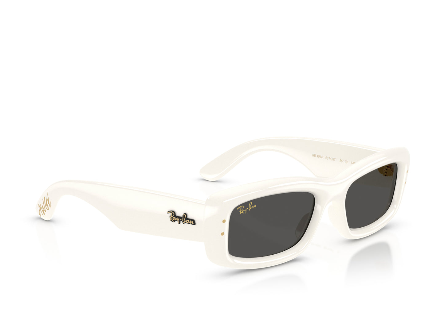 Ray Ban A$AP Rocky Kiliane Puffer Sunglasses in Full Cream w/ Ultra Black