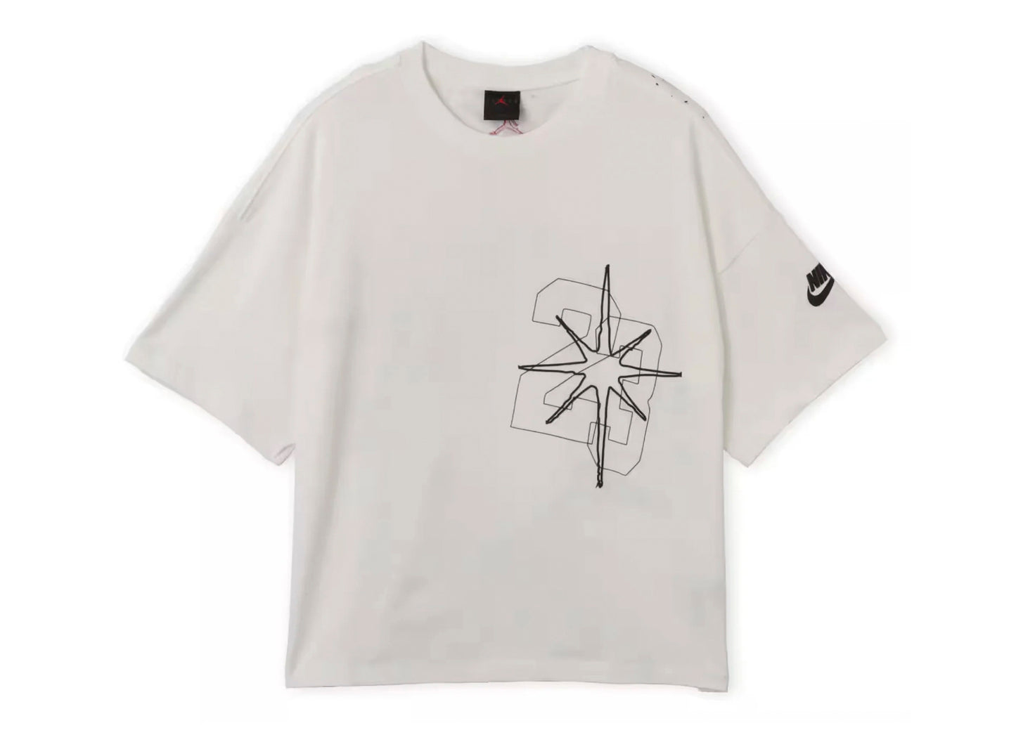 Jordan Black Cat Star Short-Sleeve T-Shirt in White