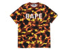 A Bathing Ape 1st Camo BAPE Rhinestone Tee in Orange