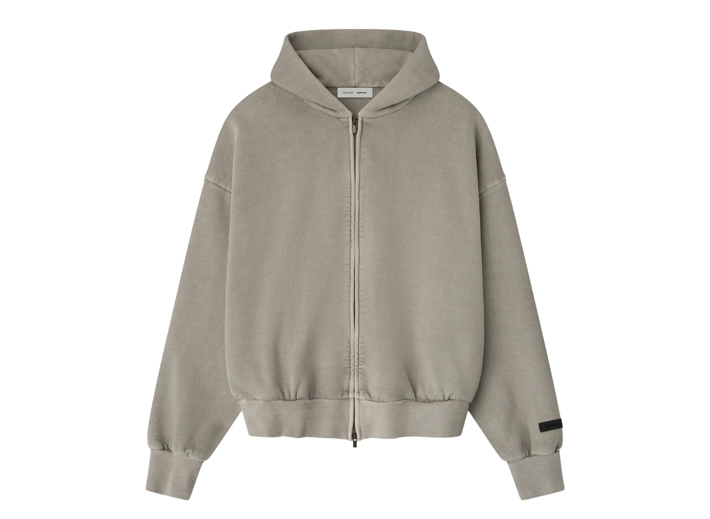Fear of God Essentials Classic Full Zip Hoodie 'Smoke Grey'