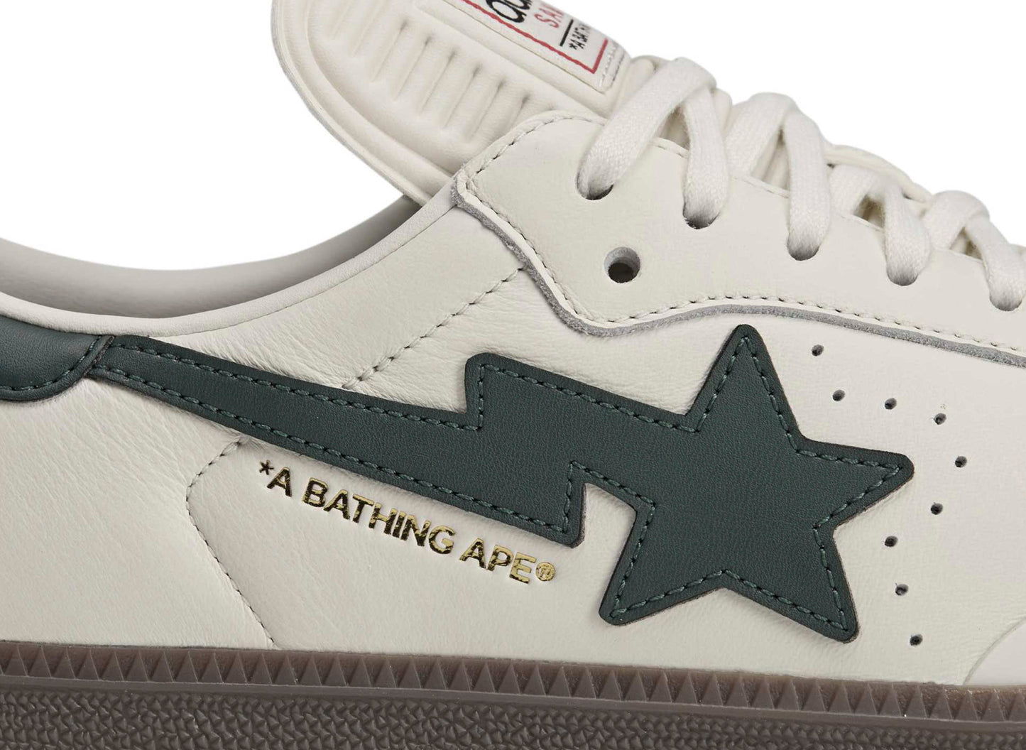 Adidas Samba BAPE in Off White / Shadow Green