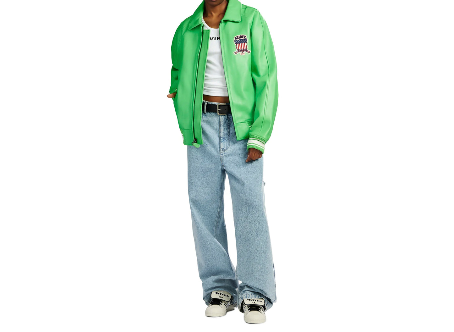 Avirex Fashion Icon Jacket in Lime Green