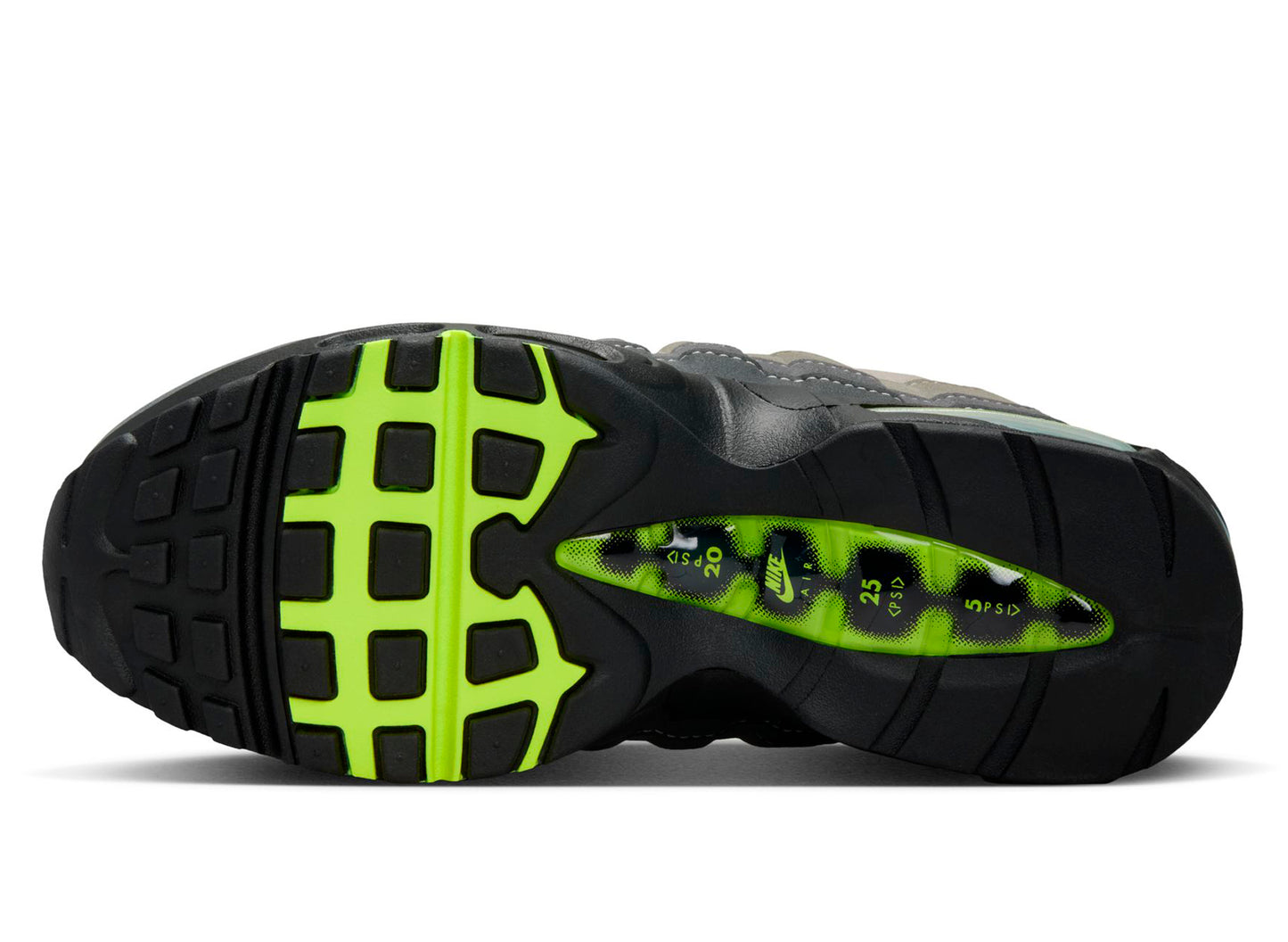 Women's Nike Air Max 95 Big Bubble in Black / Neon Yellow