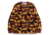 A Bathing Ape 1st Camo One Point LS Tee in Orange