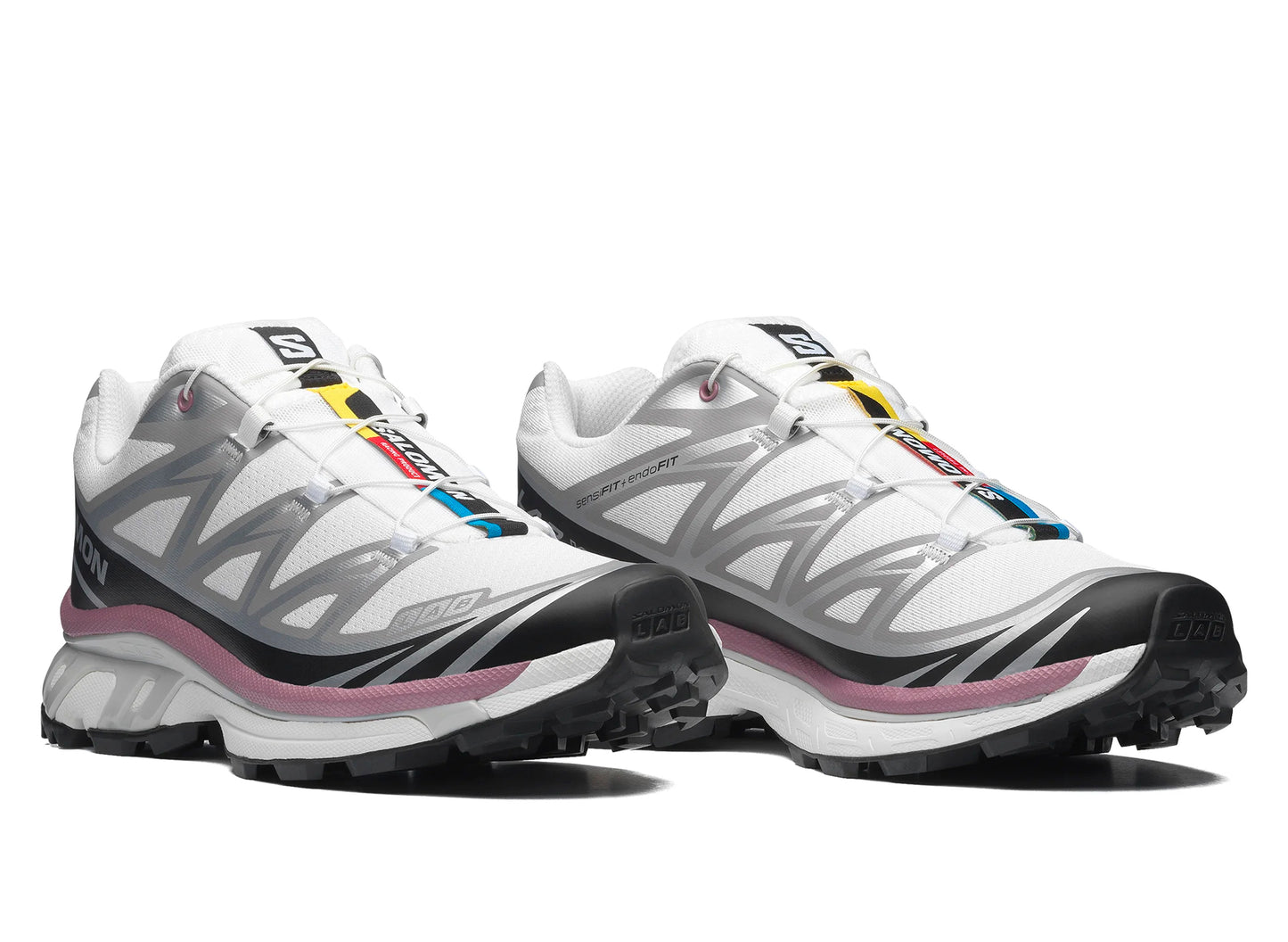 Salomon XT-6 in White / Black / Dusky Orchid