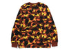 A Bathing Ape 1st Camo One Point LS Tee in Orange