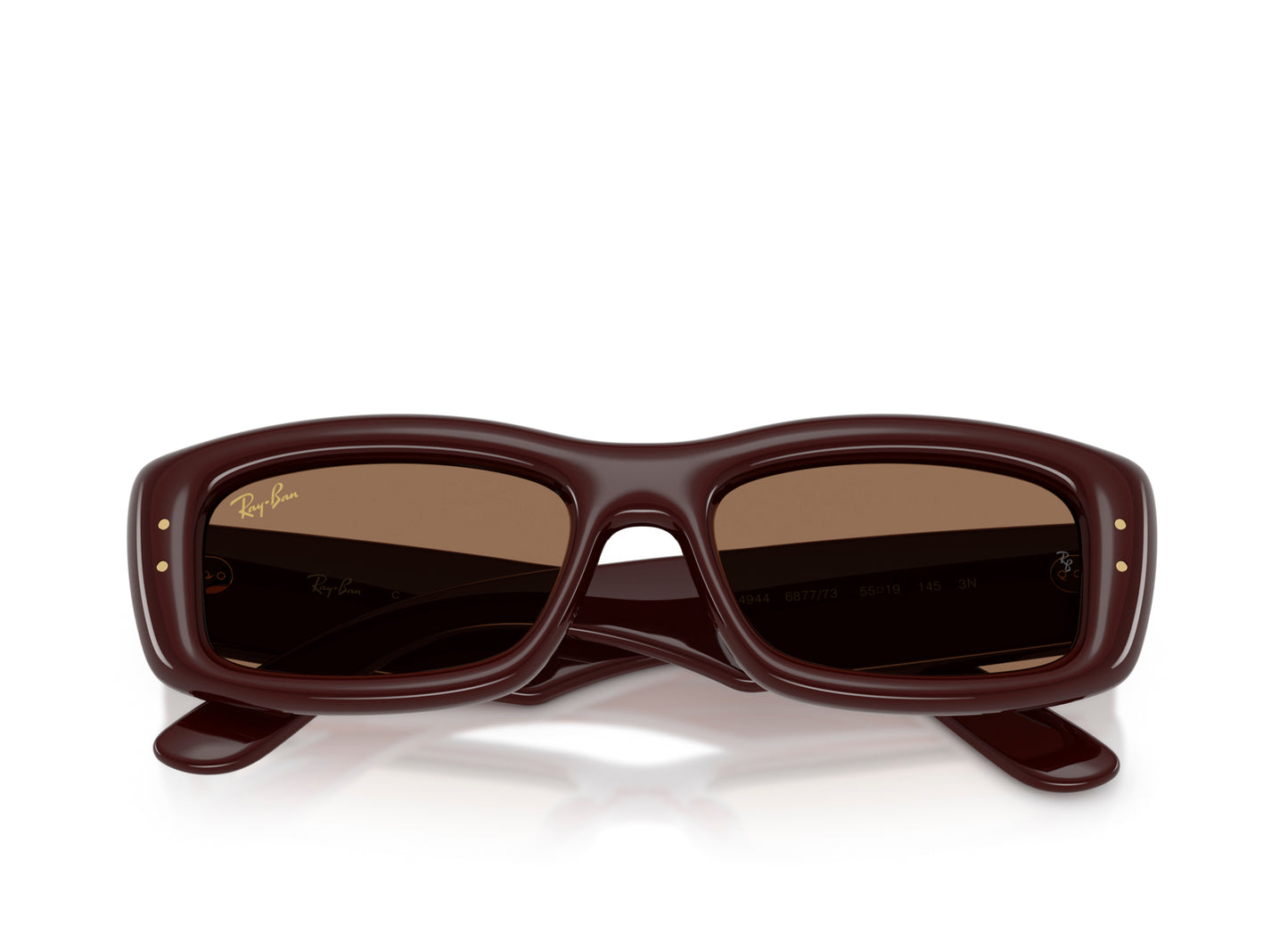 Ray Ban A$AP Rocky Kiliane Puffer Sunglasses in Transparent Dark Brown w/ Dark Brown
