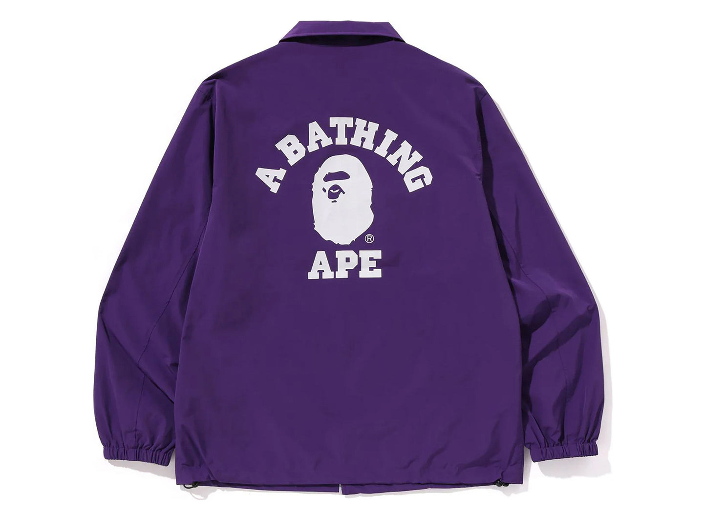 A Bathing Ape College Coach Jacket in Purple