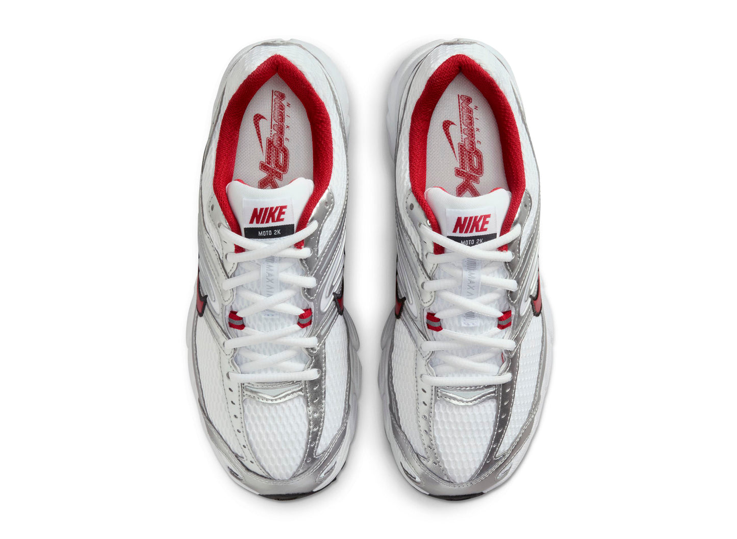 Women's Nike Air Max Moto 2K in White / Team Crimson