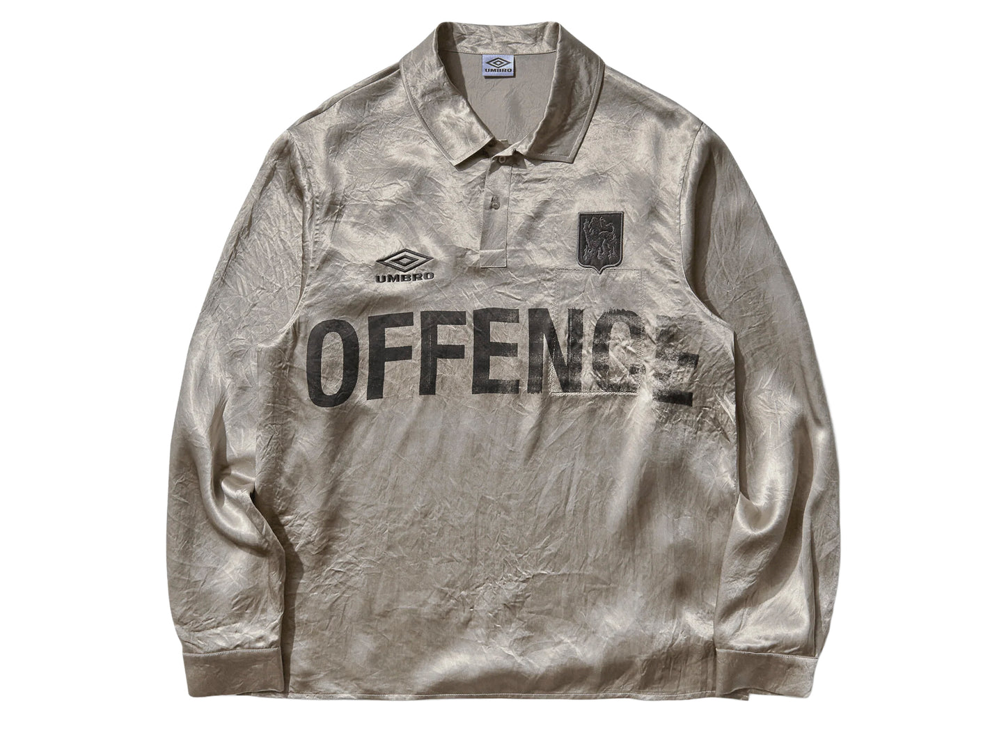 Umbro Satin Enfield Shirt in Silver Pearl