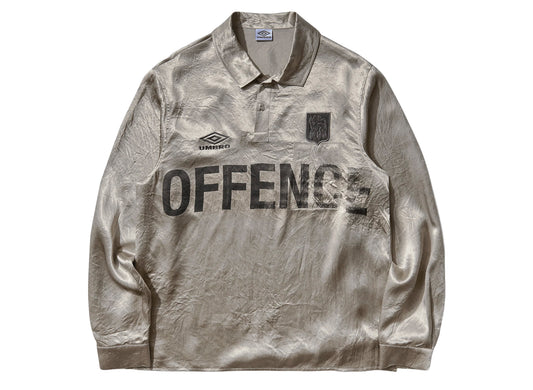 Umbro Satin Enfield Shirt in Silver Pearl
