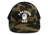 A Bathing Ape 1st Camo College Mesh Cap in Green