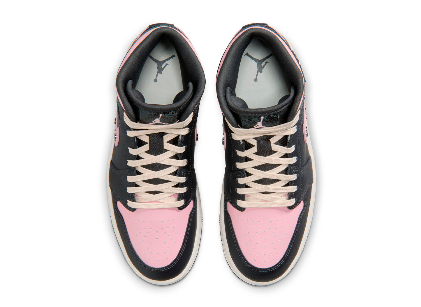 Women's Air Jordan 1 Mid SE in Anthracite / Metallic Silver