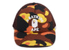 A Bathing Ape 1st Camo College Mesh Cap in Orange