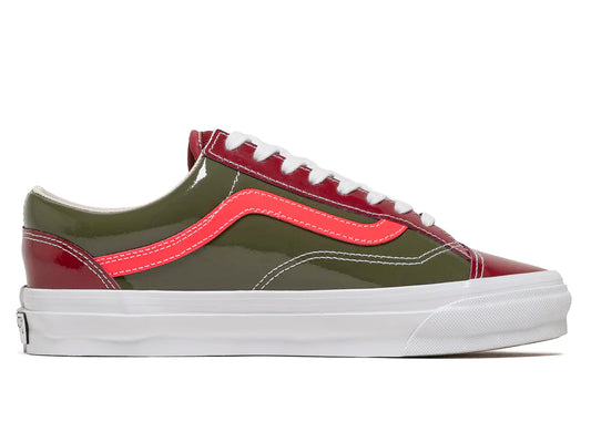 Vans LX Old Skool 36 Patent in Bordeaux / Olive