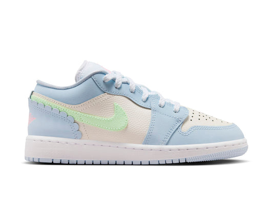 GS Air Jordan 1 Low SE 'Half Blue / Vapor Green'