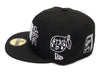 New Era Mora 59Fifty Fitted Hat in Black and White