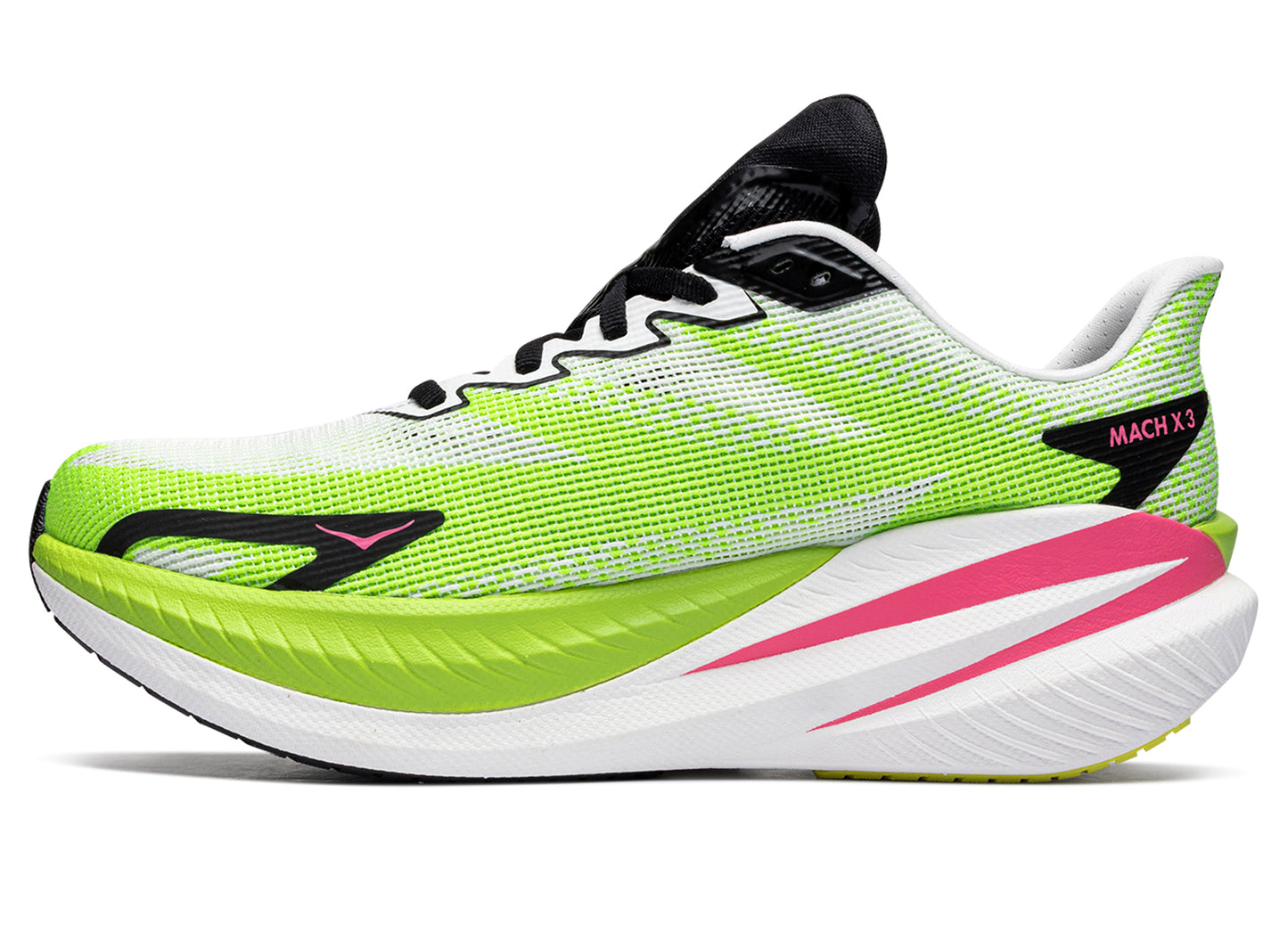 Women's Hoka Mach X 3 'White / Neon Lime'