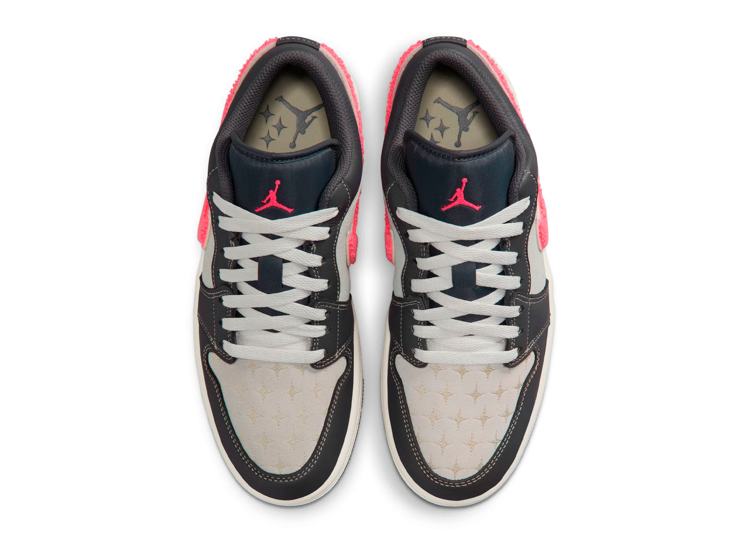 Women's Air Jordan 1 Low in Light Graphite / Hot Punch