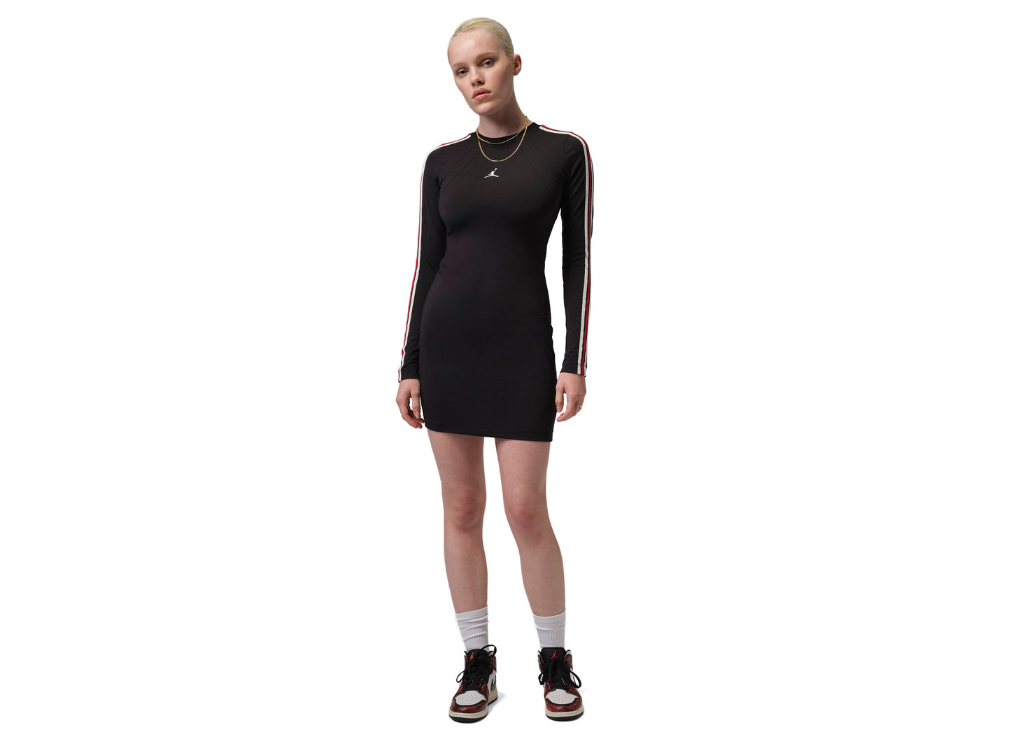 Women's Jordan Brooklyn Long-Sleeve Dress in Black