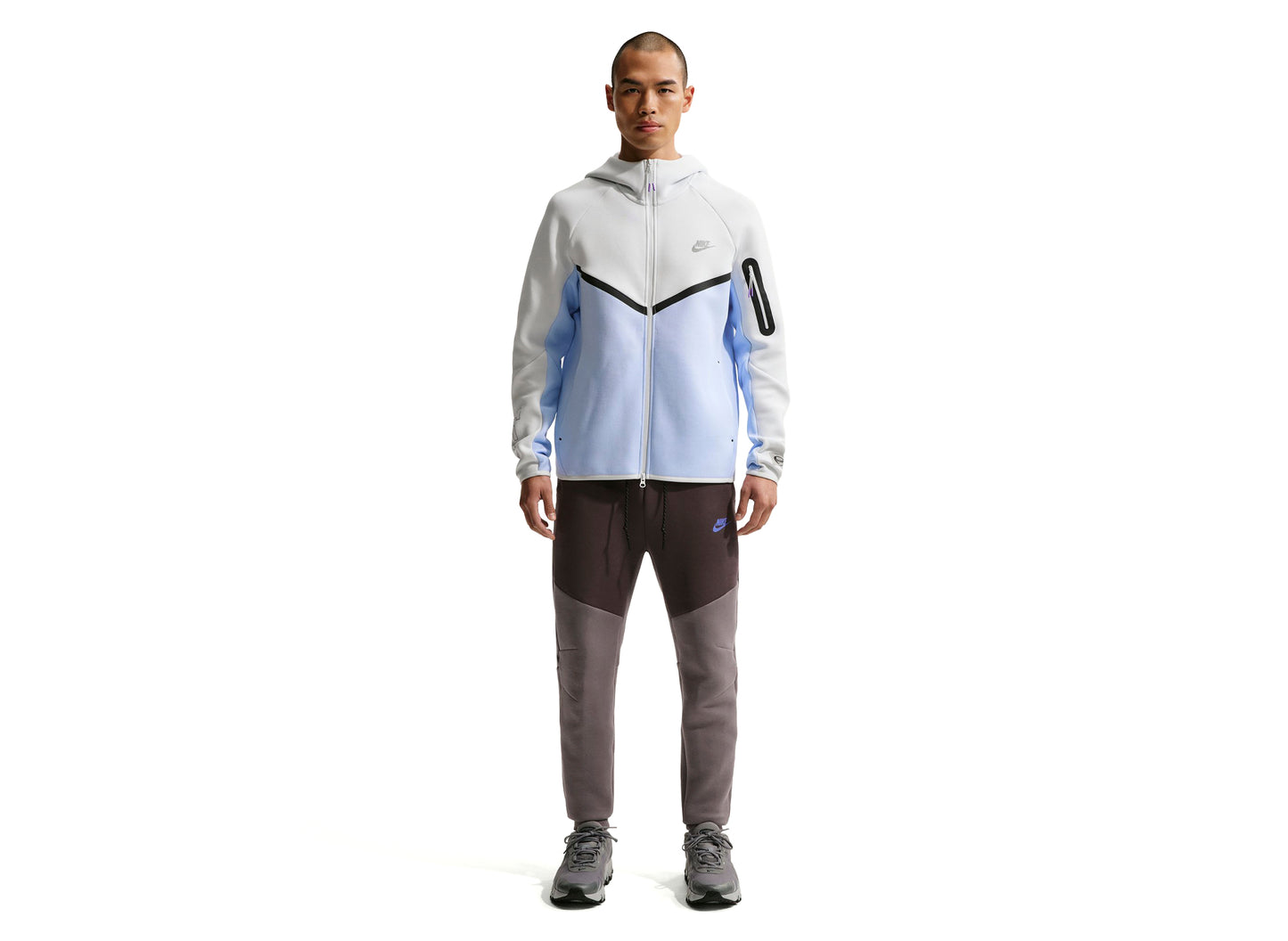 Nike Tech Fleece Full-Zip Windrunner Jacket in Off White