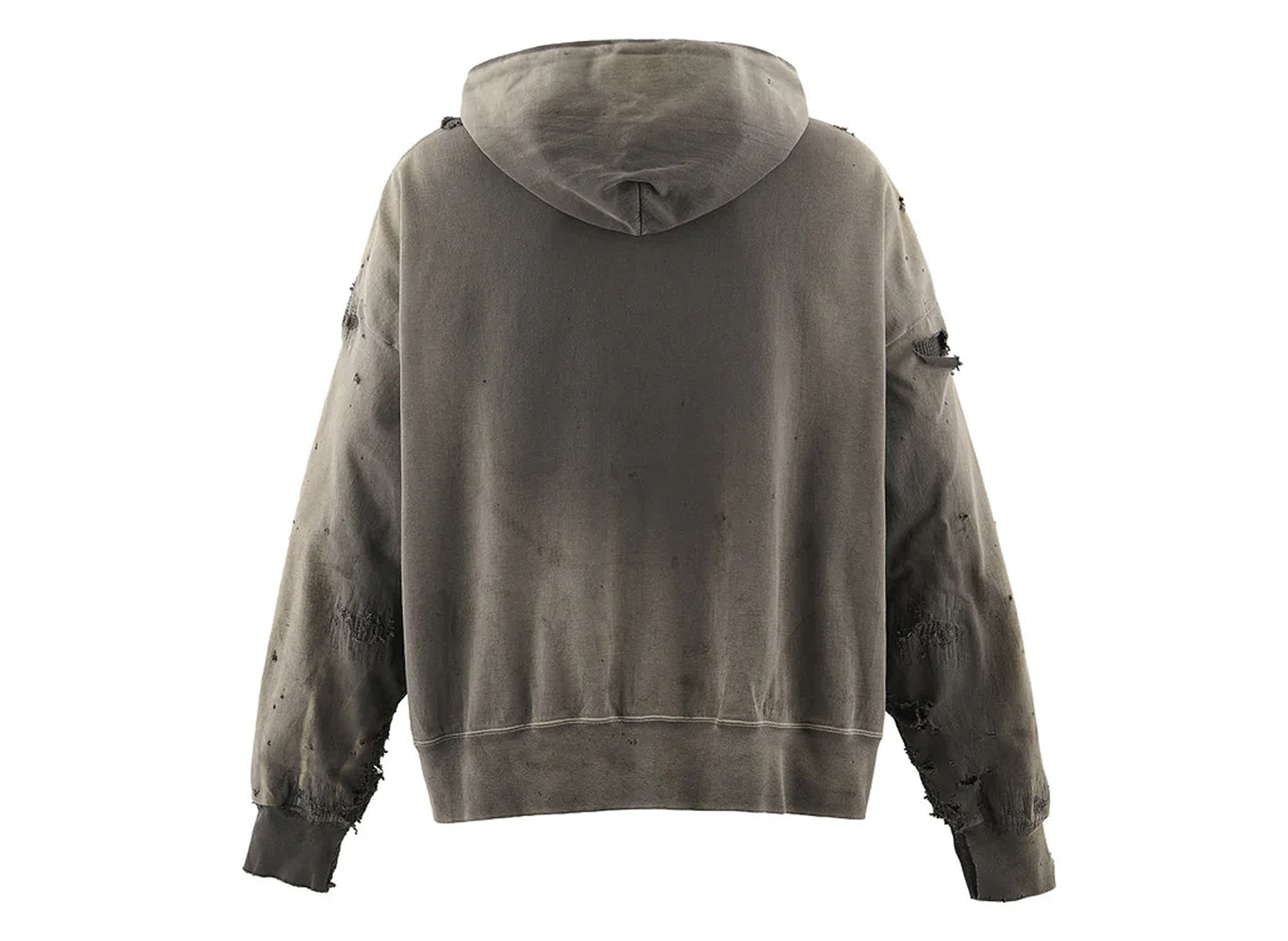 Saint Michael Double Face Zip Hoodie in Charcoal