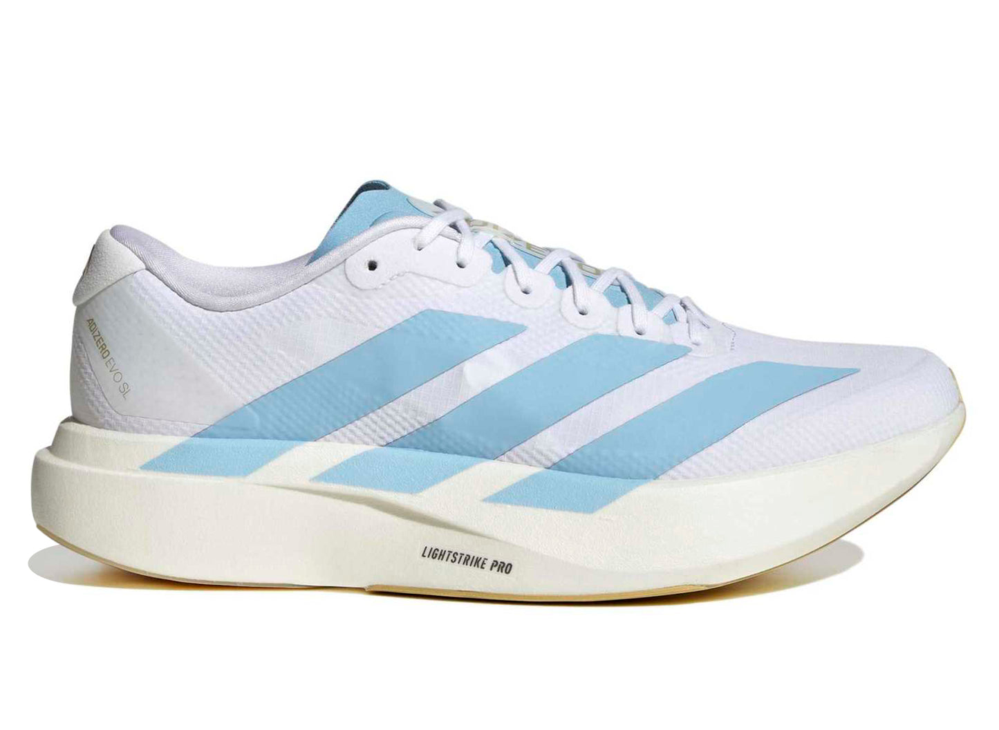 Adidas Adizero EVO SL Woven in White / Clear Blue