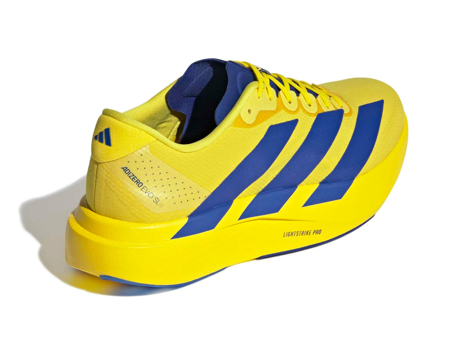 ADIZERO EVO SL ネイビー/イエロー メンズ25.5 Adidas Adizero EVO SL Woven in Yellow / Team Royal Blue – Oneness