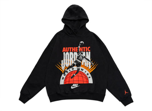 Jordan Brooklyn Fleece Pullover Hoodie in Off Noir / Infrared 23