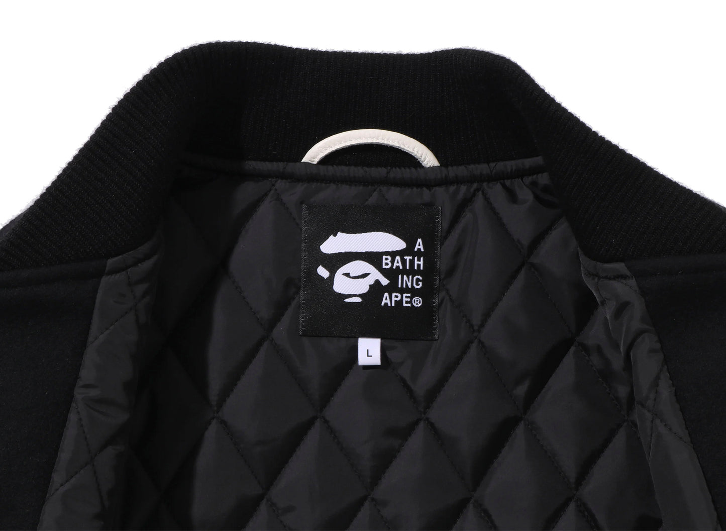 A Bathing Ape BAPE University Varsity Jacket in Black