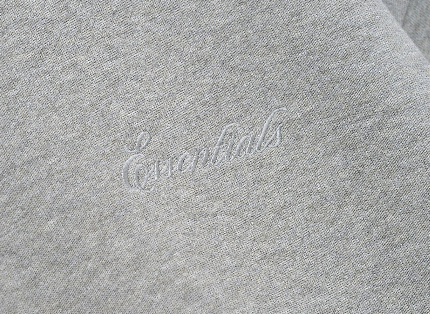Fear of God Essentials Signature Classic Full Zip Hoodie 'Concrete Heather'