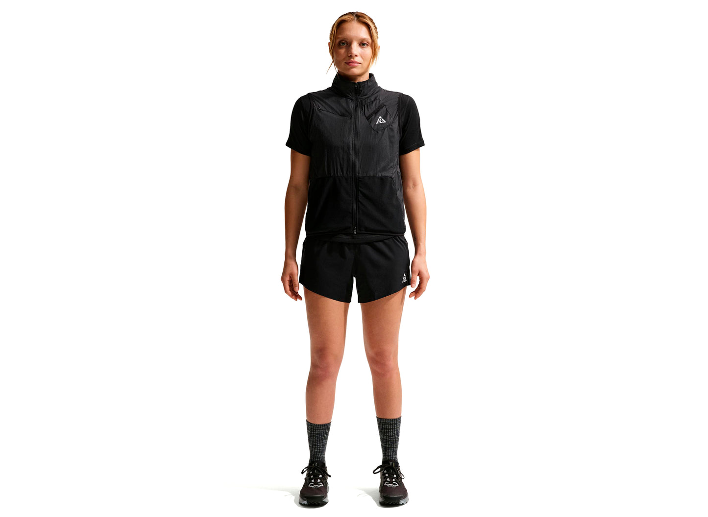 Women's Nike ACG Dri-FIT Mid-Rise Trail Running Shorts in Black
