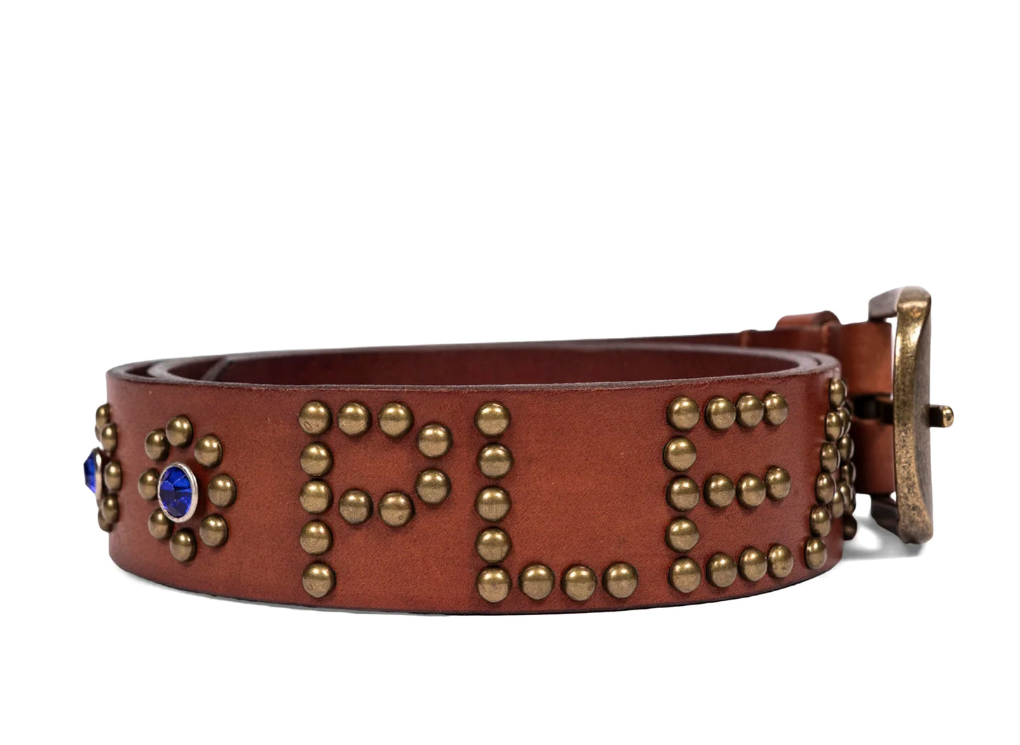 Pleasures Studded Belt in Brown