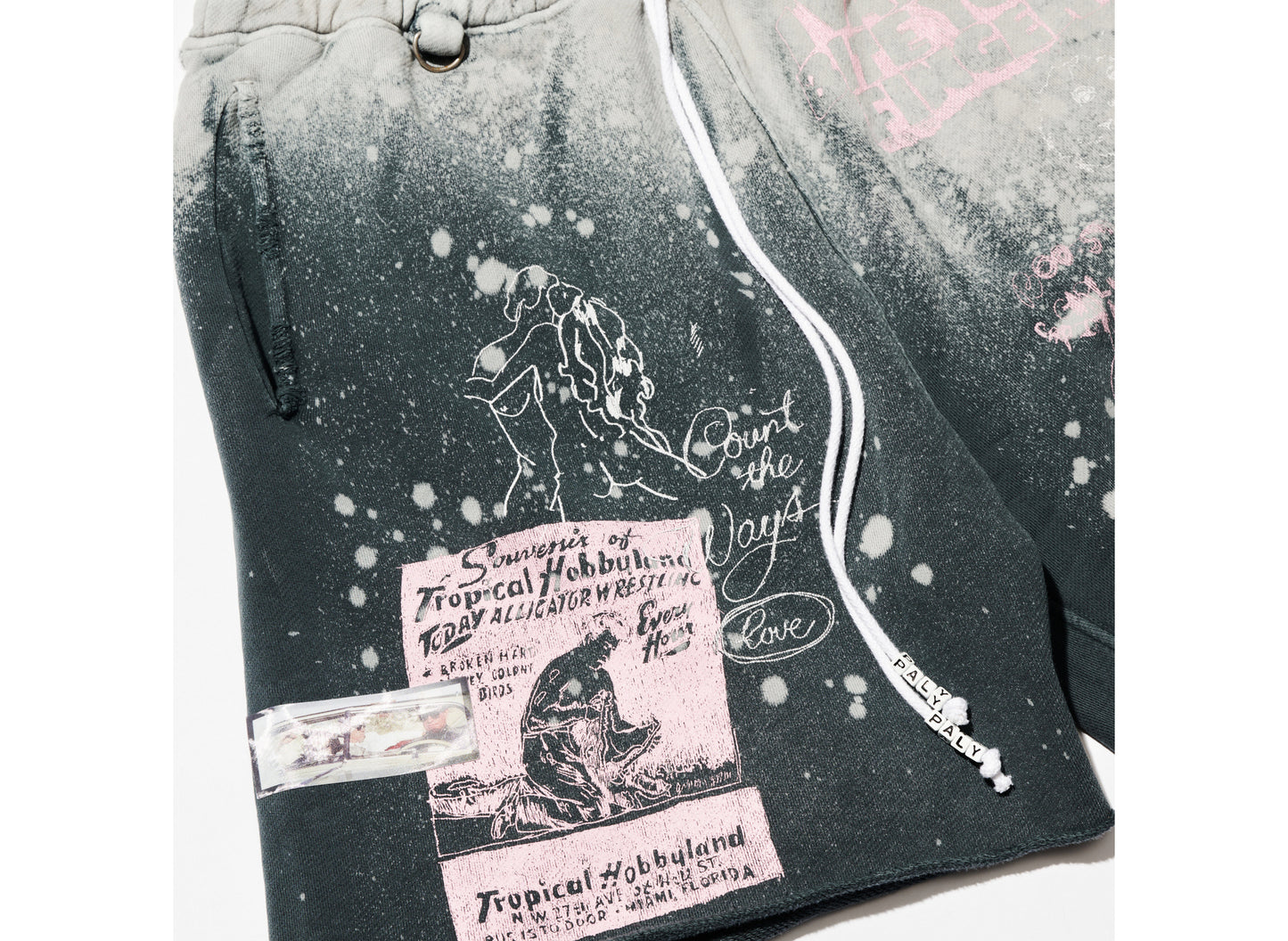 Paly Hollywood dvls advocate sweat short vintage black — detail 01