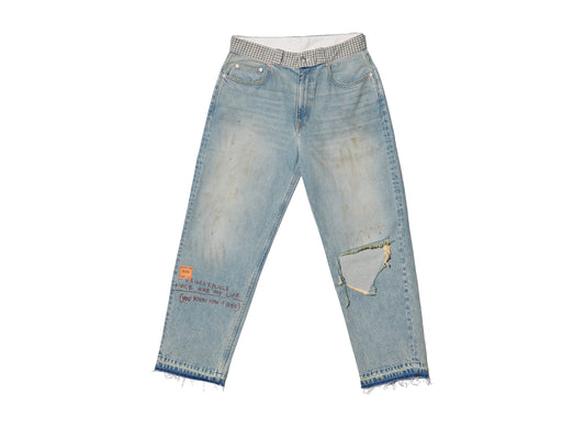 Paly Hollywood gypsy vice relaxed fit jean light wash denim — front